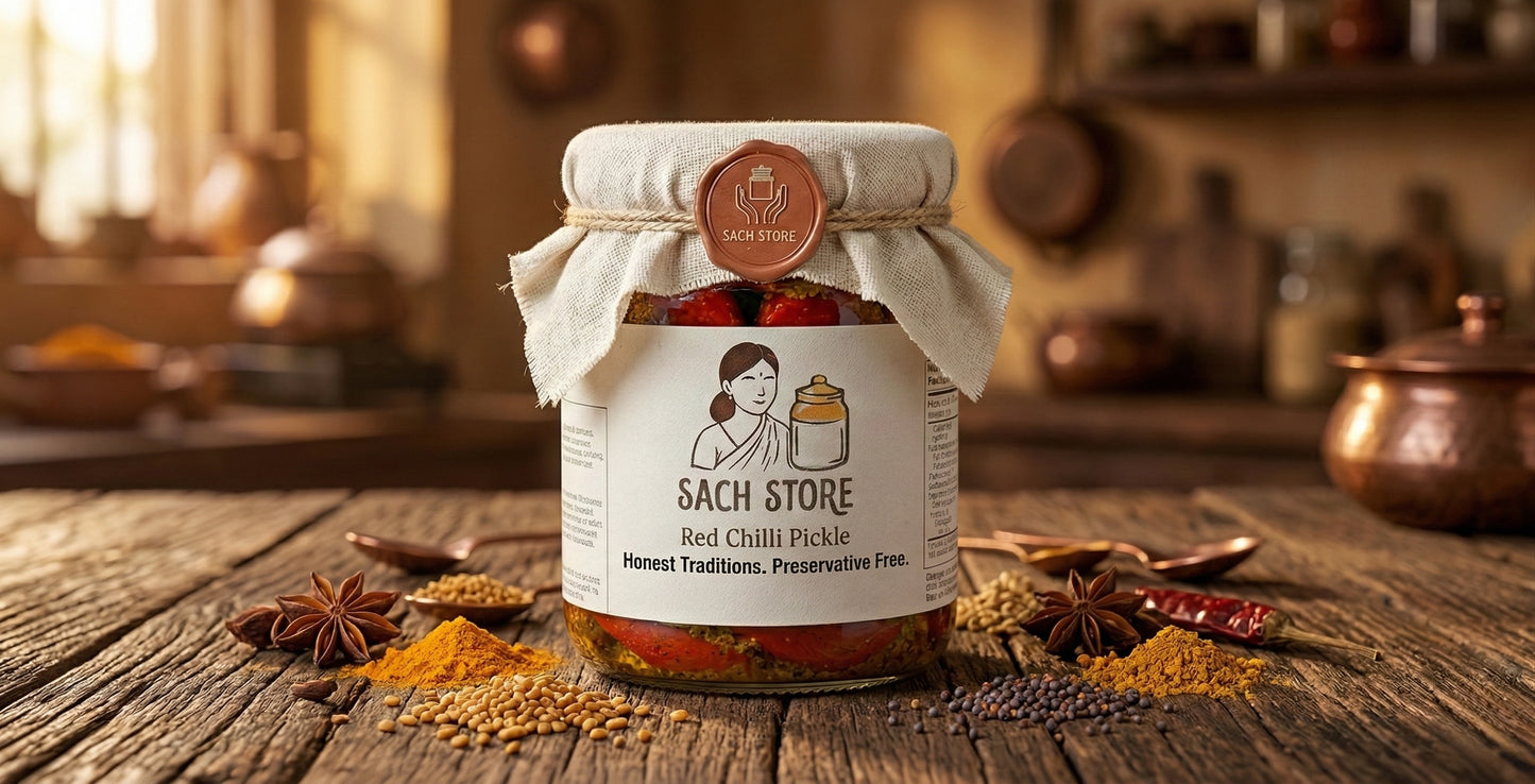 Lal Mirch ka Achar | Stuffed Red Chilli Pickle